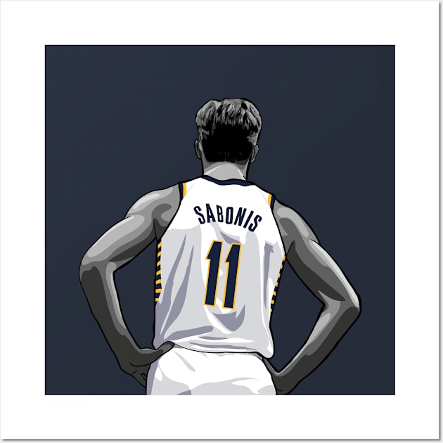 Domantas Sabonis Vector Standing Wall Art by qiangdade